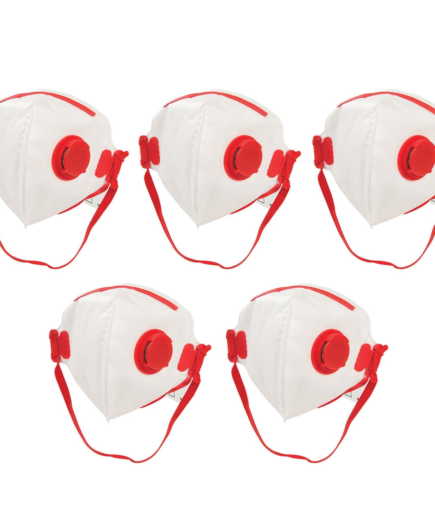 5 Pc Face Mask Respirator Valved
