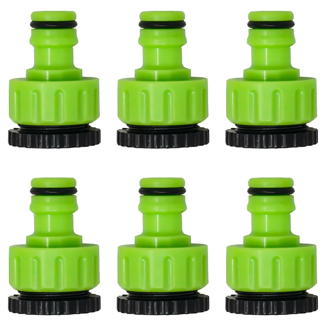 6x 1/2"-3/4" Tap Connector Adaptor Garden Hose Pipe Adapter Screw Threaded