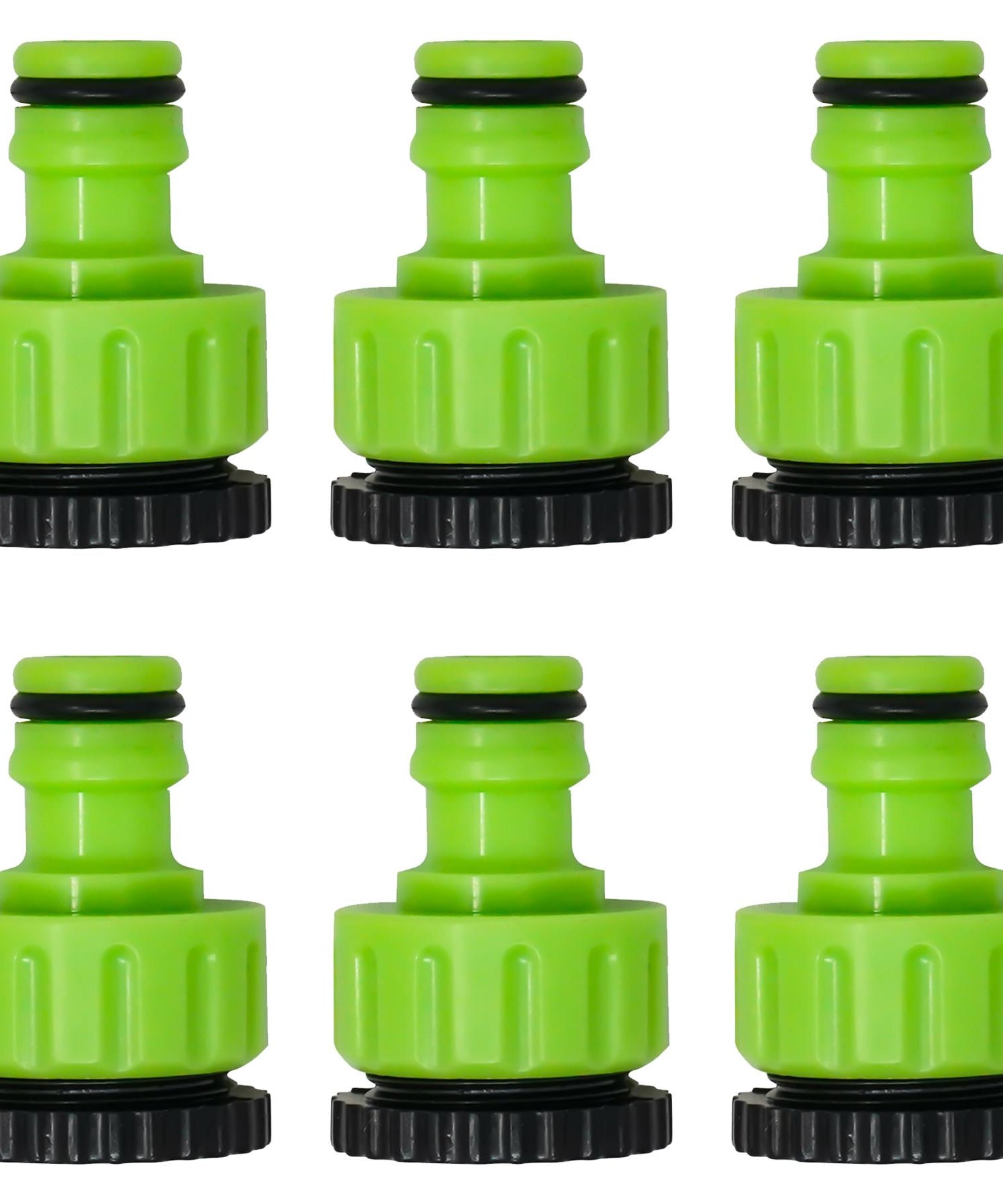 6x 1/2"-3/4" Tap Connector Adaptor Garden Hose Pipe Adapter Screw Threaded