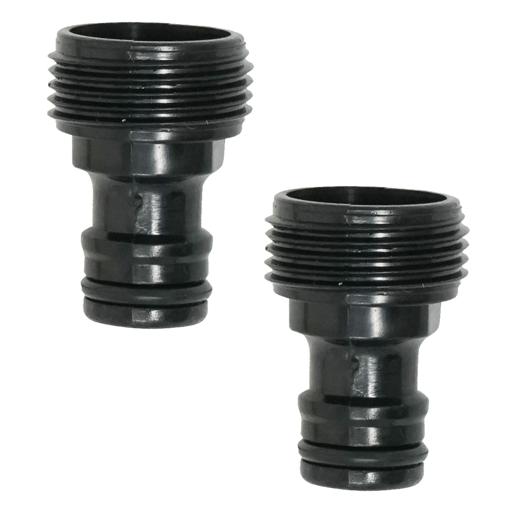 2X Plastic Tap Adaptor Garden Water Hose Pipe Connector Screw 3/4" BSP Fitting By Dapetz
