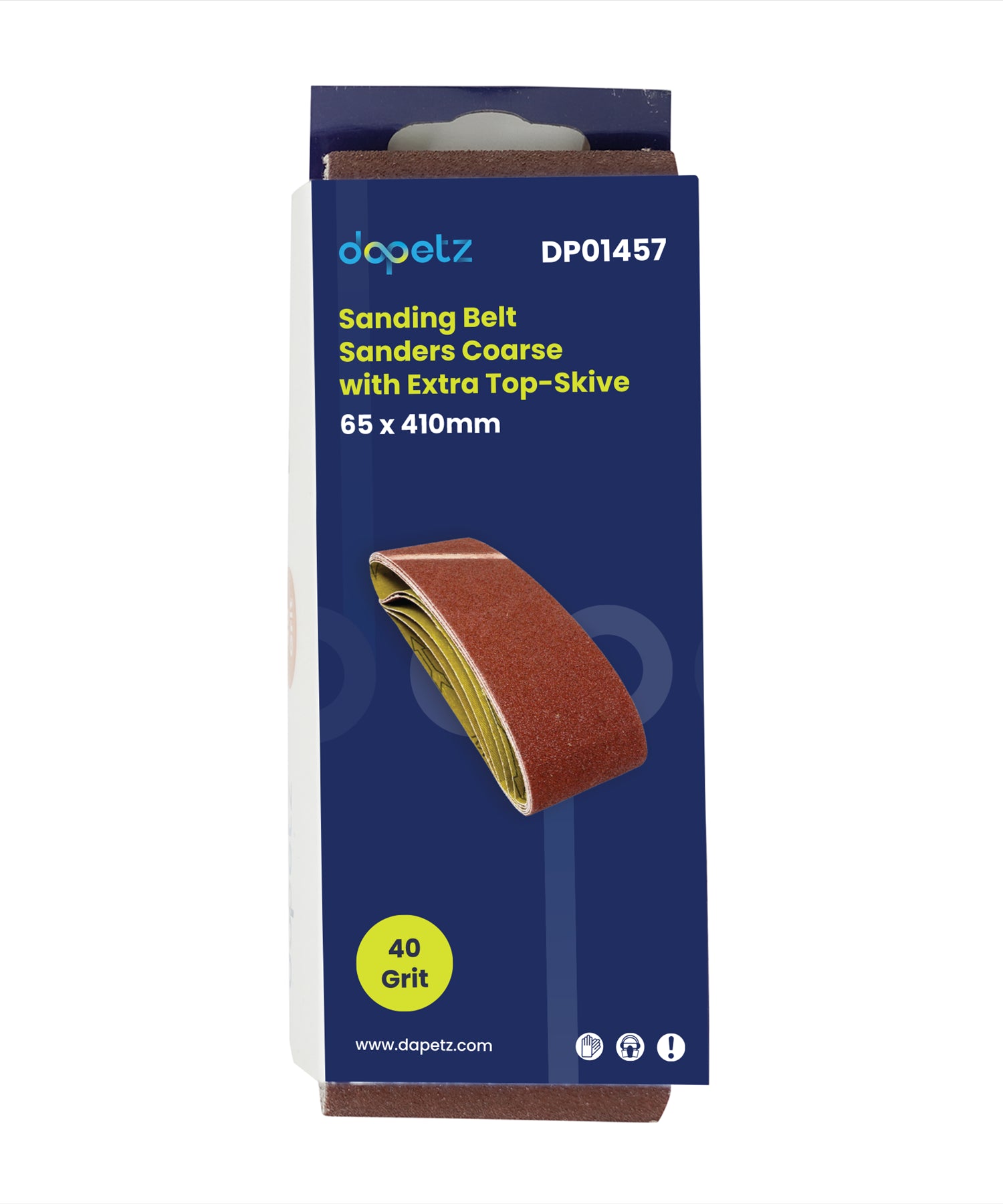 Sander Sanding Belts Power Tool 65mm x 410mm 40 Grit Coarse 5PCS By Dapetz