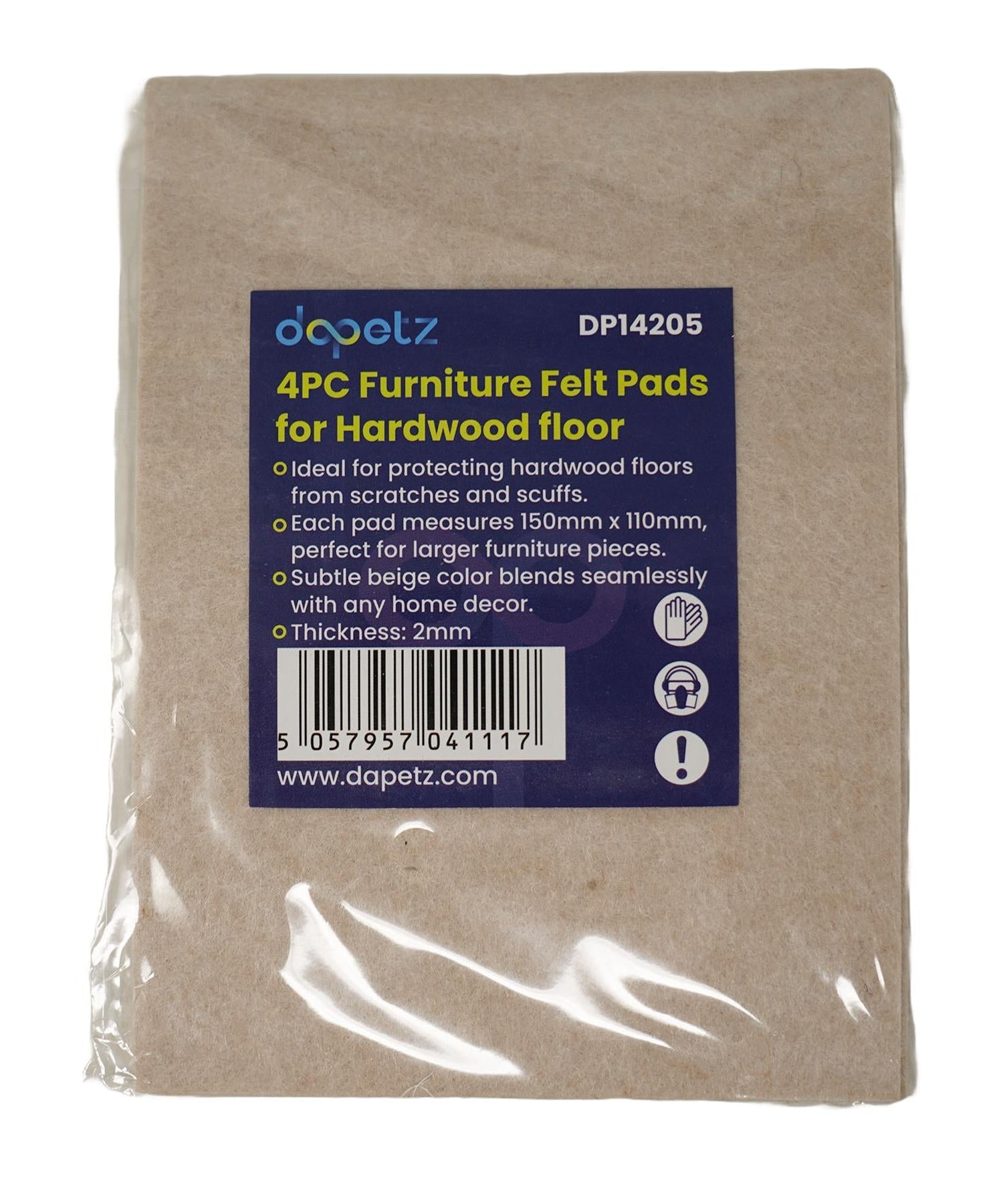 4 pieces Hardwood Floor Furniture Felt Pad Set by Dapetz