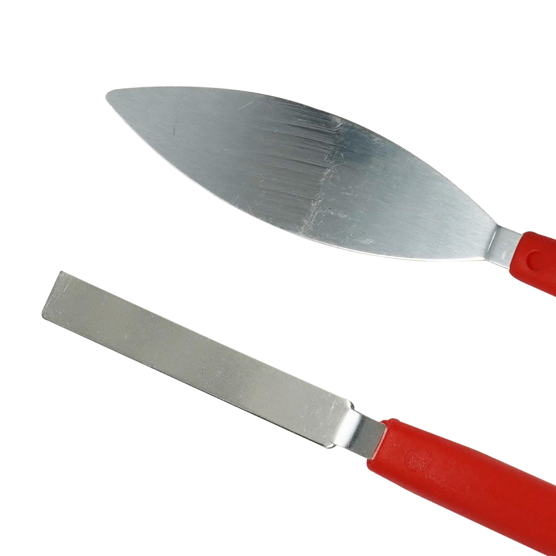 Dapetz Square & Leaf Tool Set Steel & Plastic Handle Plaster Filling Finishing Trowels