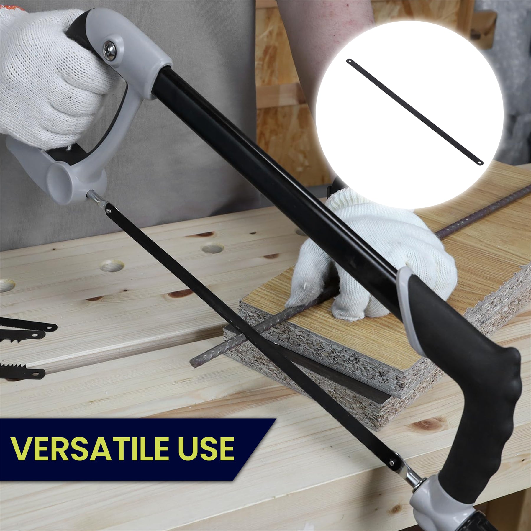 Hacksaw Blade 300mm 12" Heavy Duty Metal Cutting Shatter Proof Bi-Metal 24 TPI By Dapetz