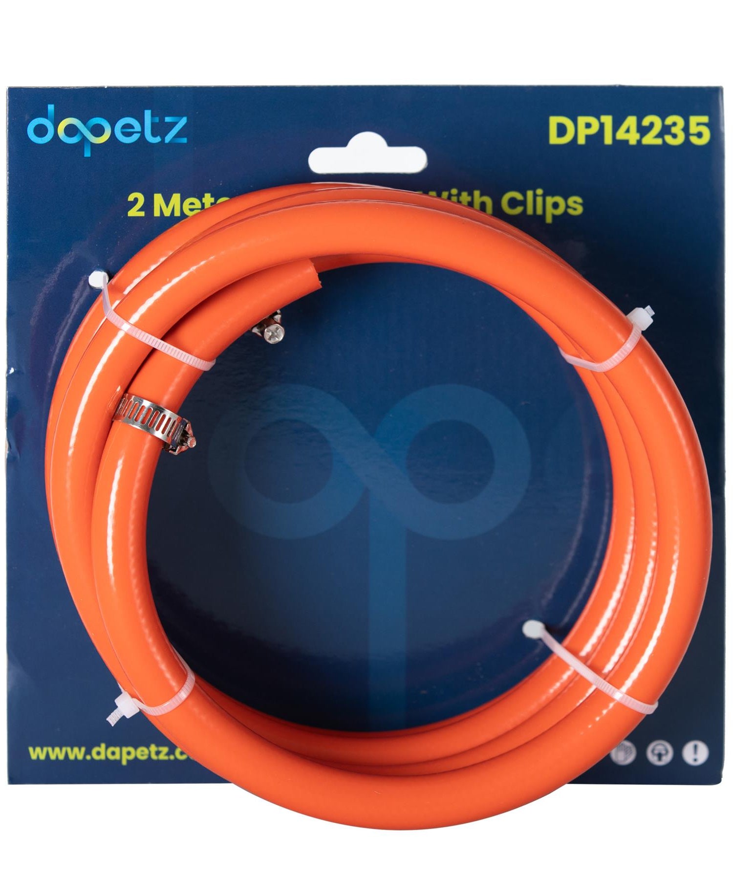 Gas Hose Pipe For Propane Butane LPG Gas BBQ Camping Motorhome With 2 Clips