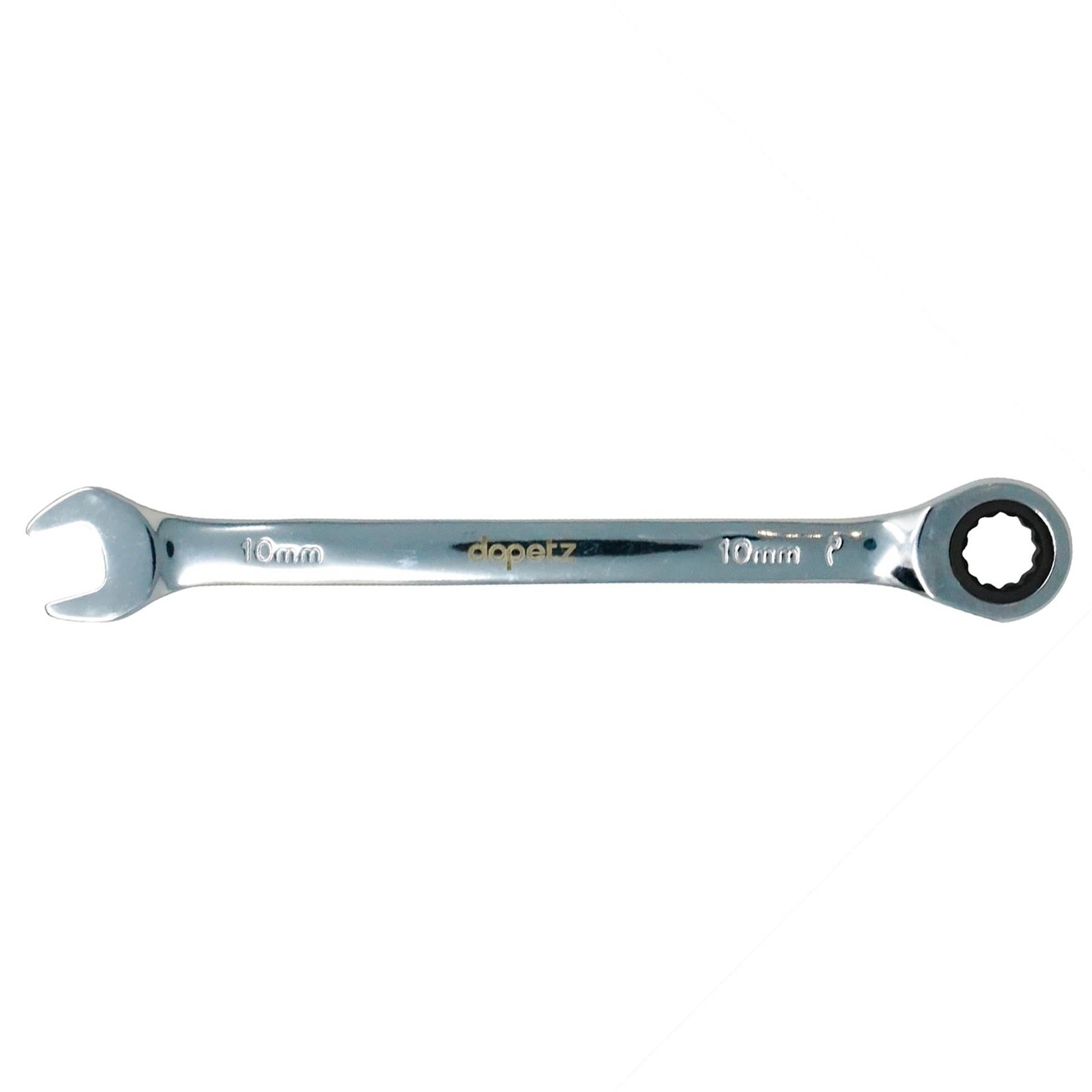 Fixed Head Ratchet Metric Spanner Open End Ring Combination 10mm By Dapetz