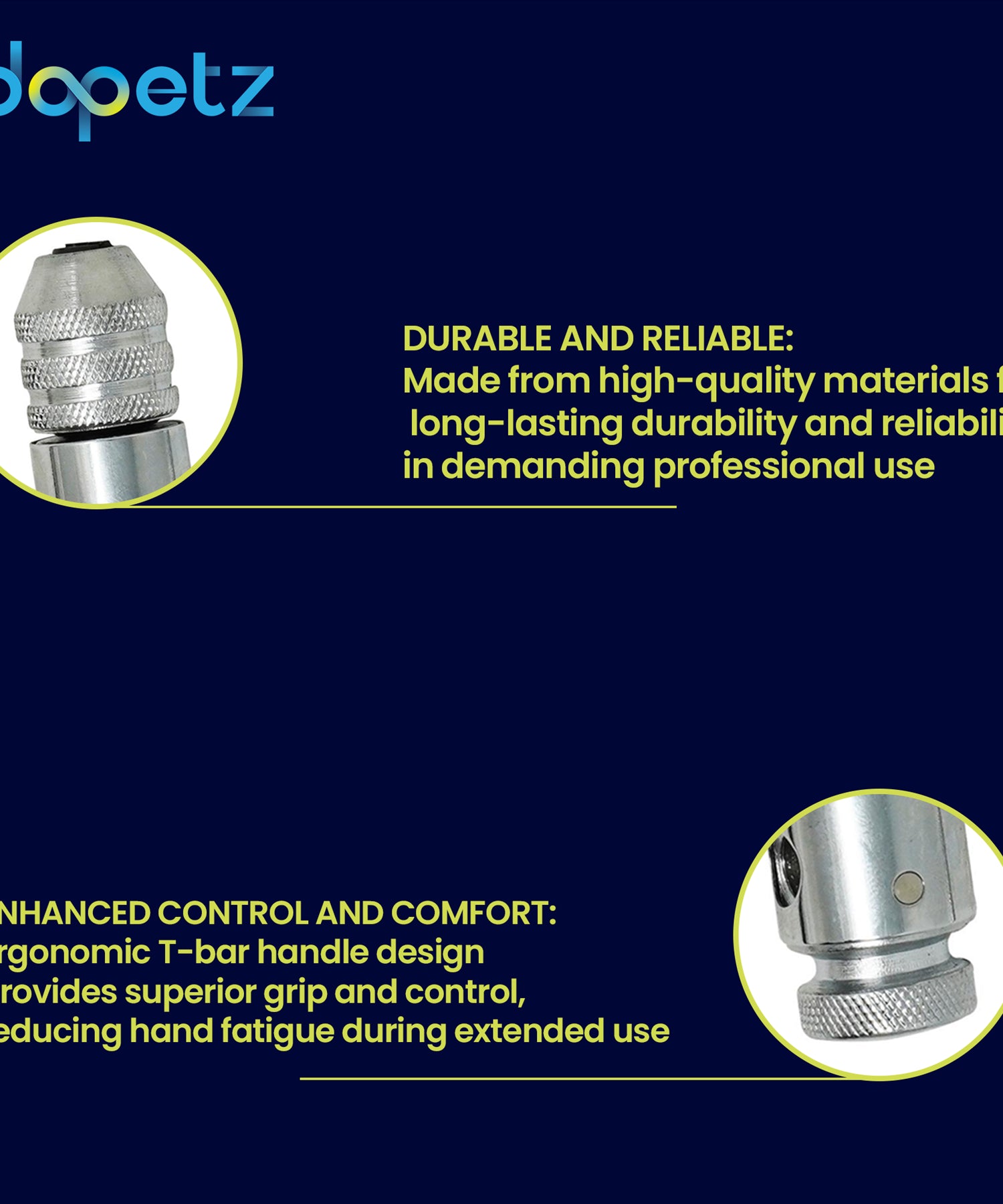 Reversible T-Bar Ratchet Tap Wrench M5-M12 for Precise Threading By Dapetz