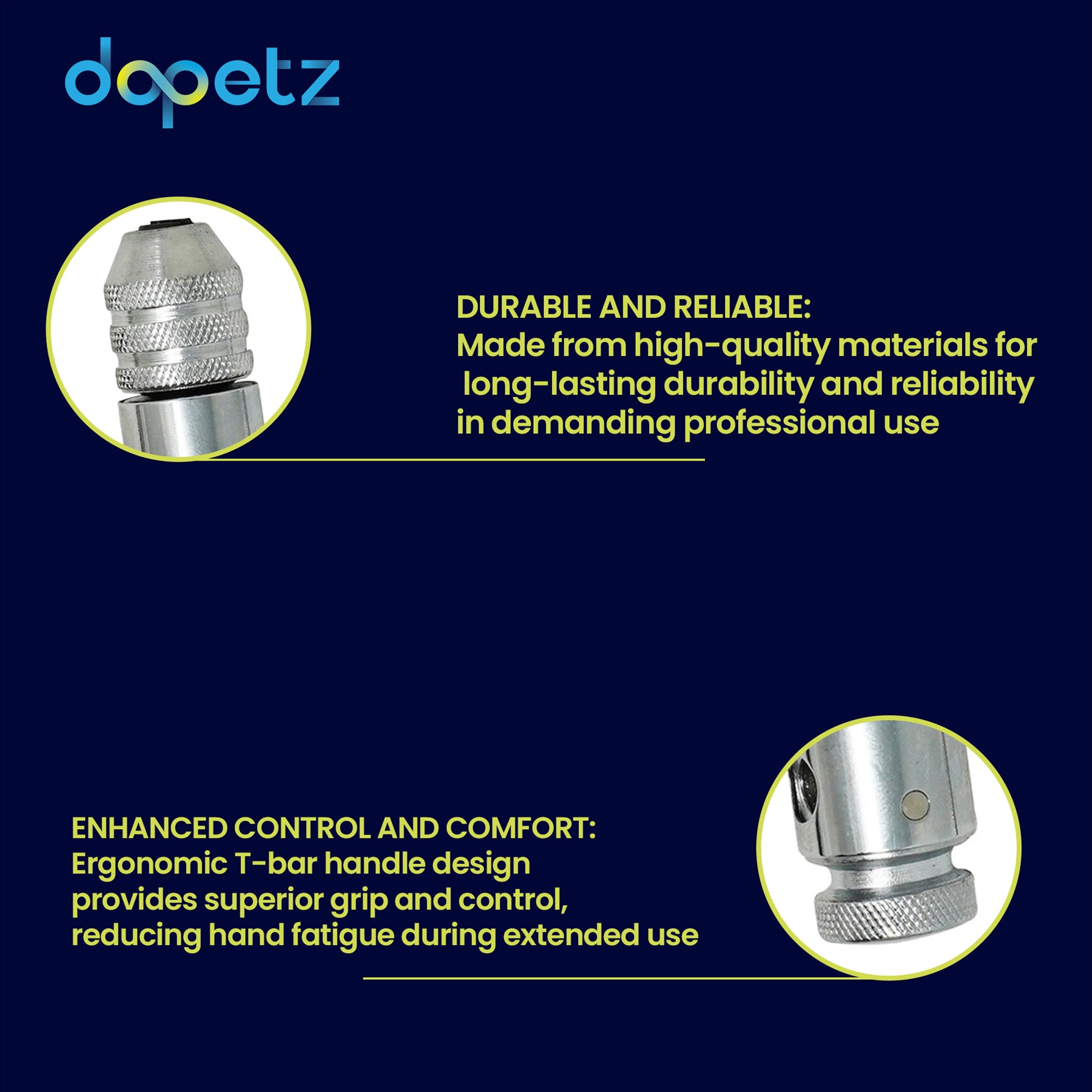 Reversible T-Bar Ratchet Tap Wrench M5-M12 for Precise Threading By Dapetz