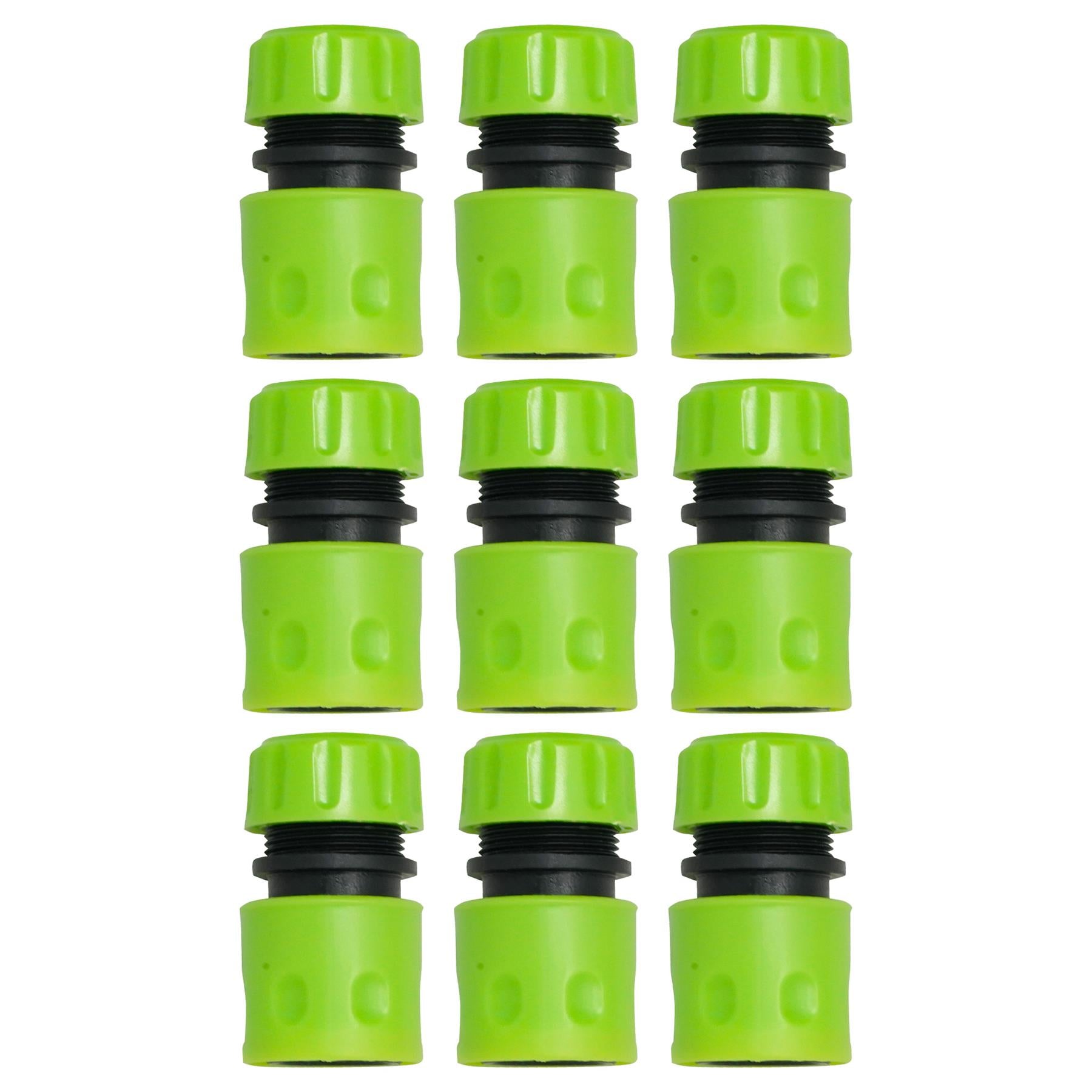 9x Garden Hose Pipe Connectors 1/2" Water Stop Fitting Quick Release Set
