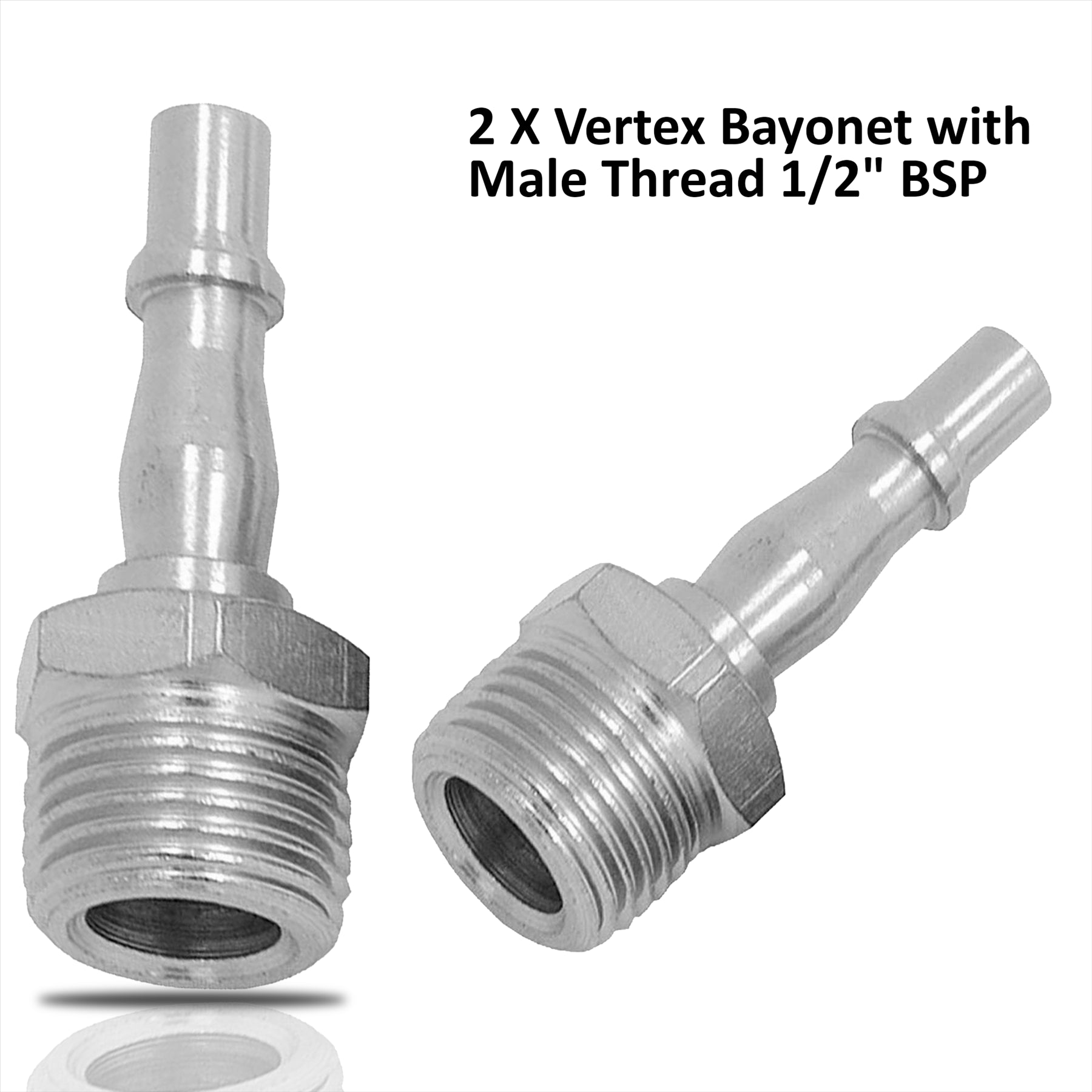 Air Line Hose Fitting Connector Male 1/2" BSP Bayonet Coupler For PCL Vertex 2PC