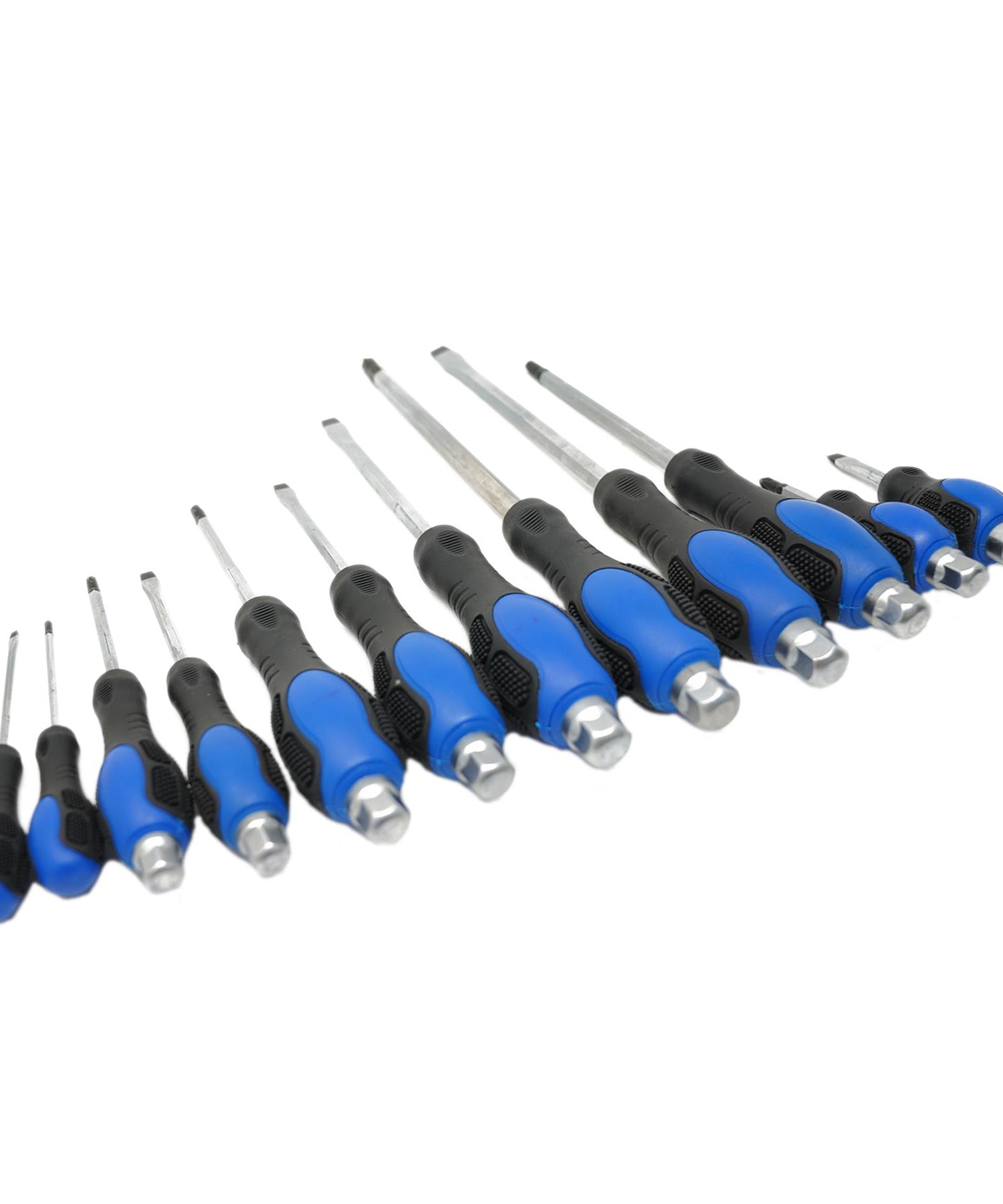 Dapetz Magnetic Screwdriver Set Cushion Grip Handle Flat & Cross Head (12 Pack)