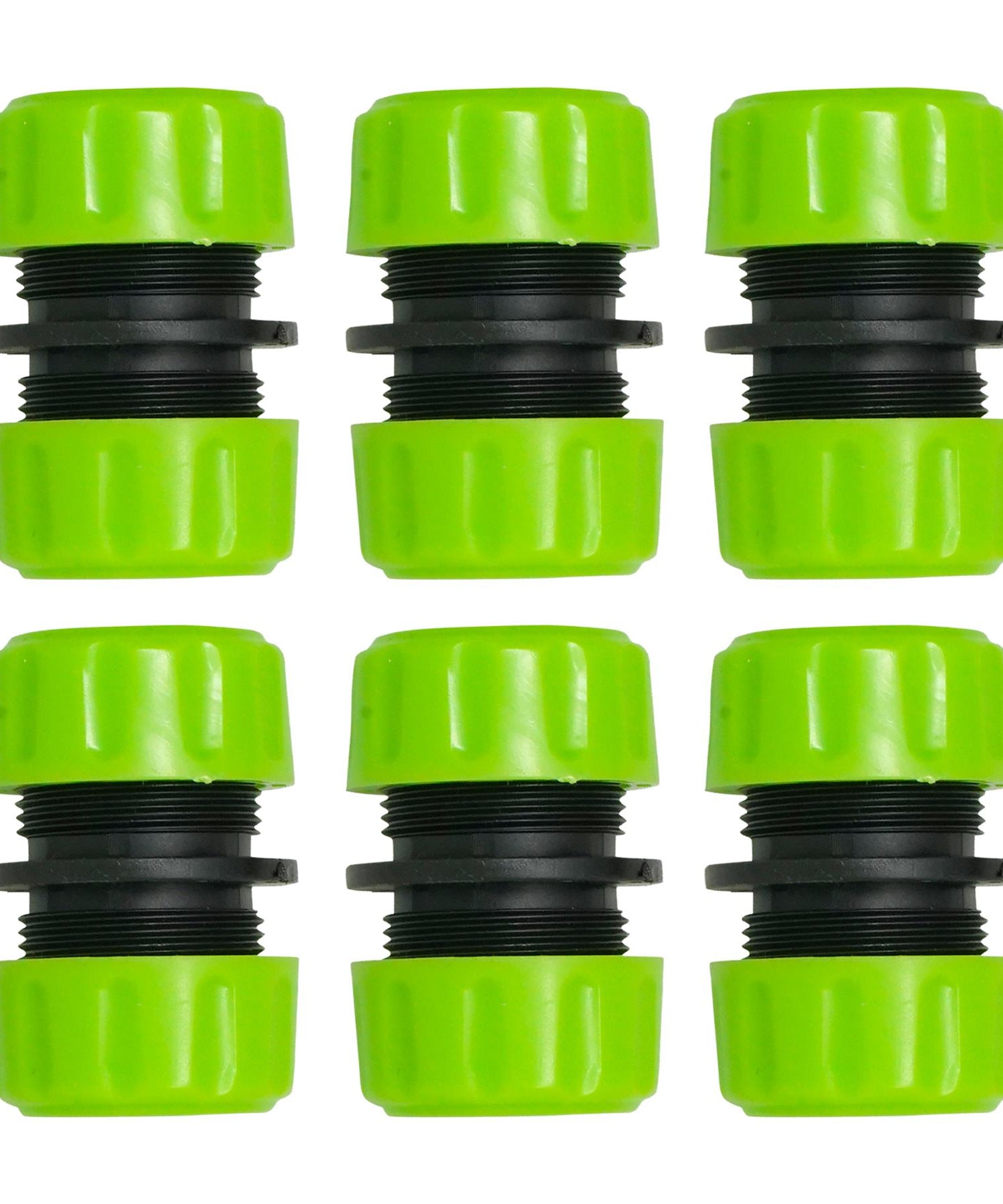 1/2" Hose Joiner Female Garden Water Pipe Fitting Connector Plastic Green 6PC By Dapetz
